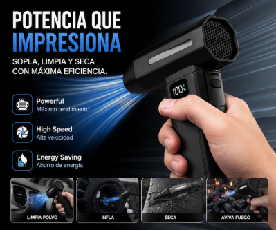 MINI SOPLADOR TURBO JET - La herramienta que vas a usar para todo.